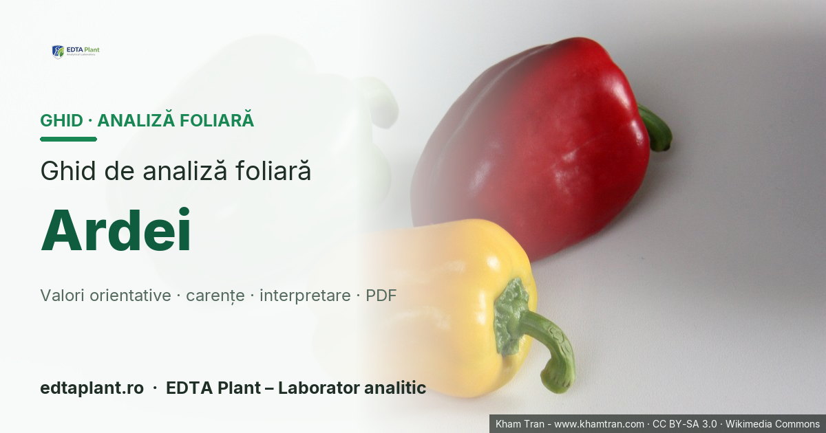 Coperta ghidului de analiză foliară pentru Ardei