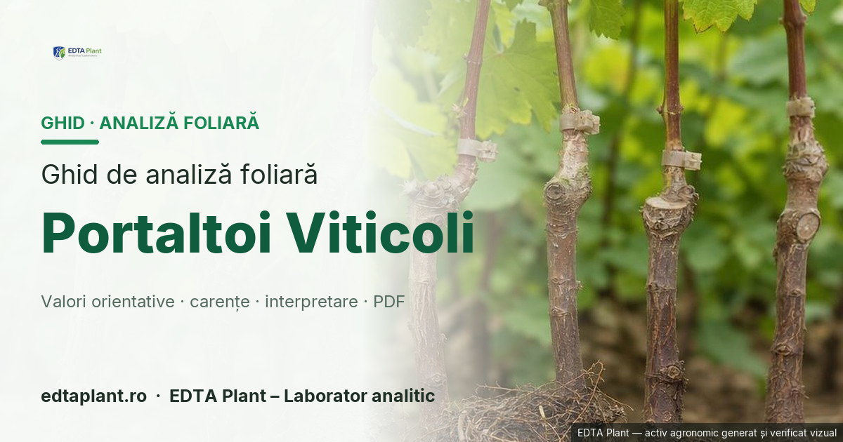 Portaltoi Viticoli (TAXON DE CONFIRMAT) — ghid de analiză foliară EDTA Plant