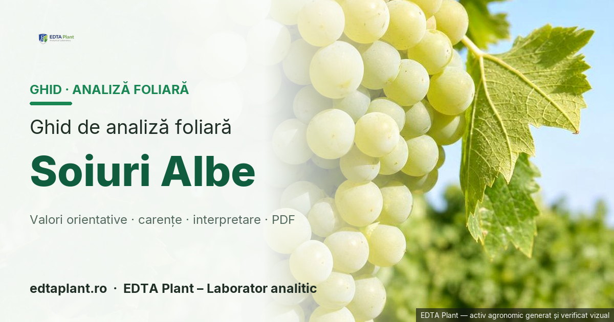 Soiuri Albe (TAXON DE CONFIRMAT) — ghid de analiză foliară EDTA Plant