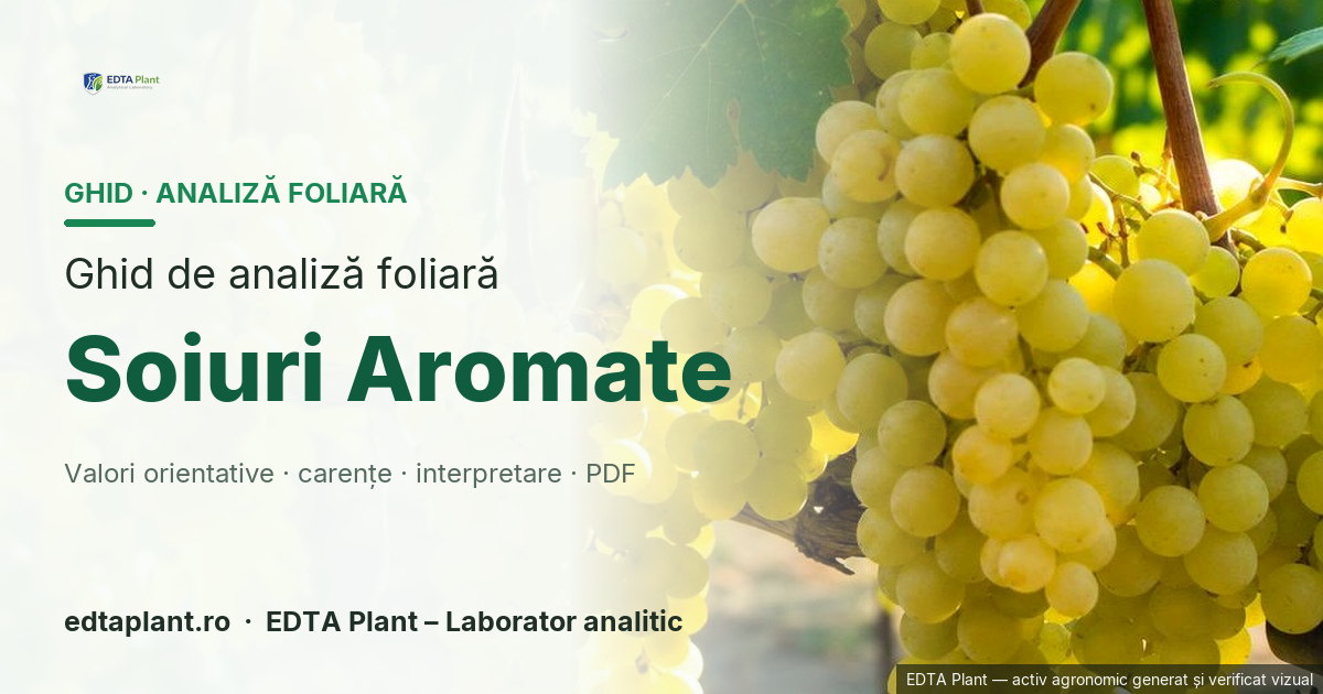 Soiuri Aromate (TAXON DE CONFIRMAT) — ghid de analiză foliară EDTA Plant