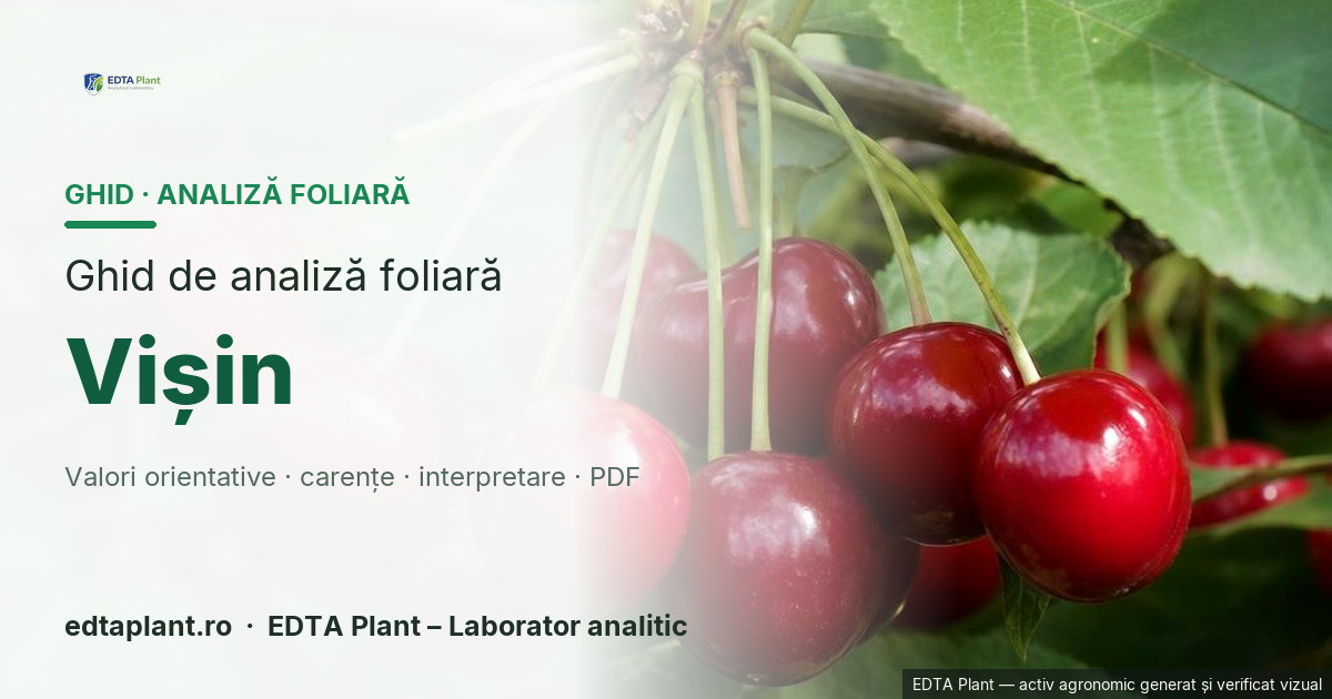 Vișin (Prunus cerasus L.) — ghid de analiză foliară EDTA Plant